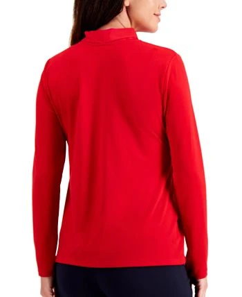 Charter Club Women's Tie Neck Top, Created For Macy's - Image 2