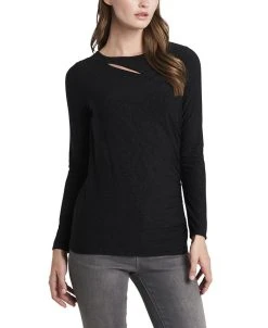 Vince Camuto Women's Sparkle Jersey Cutout Top