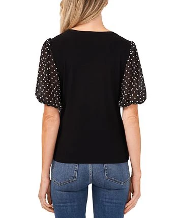 CeCe Lip-Dot Sleeve Top - Image 2