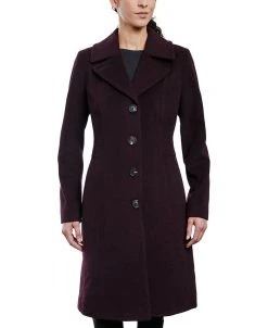 Anne Klein Women's Single-Breasted Walker Coat, Created For Macy's