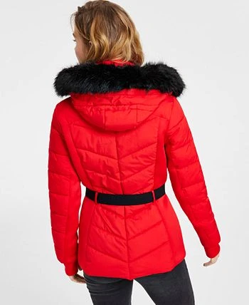 Michael Kors Women's Faux-Fur-Trim Hooded Puffer Coat, Created For Macy's - Image 3