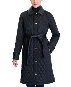 Michael Kors Women's Quilted Belted Coat