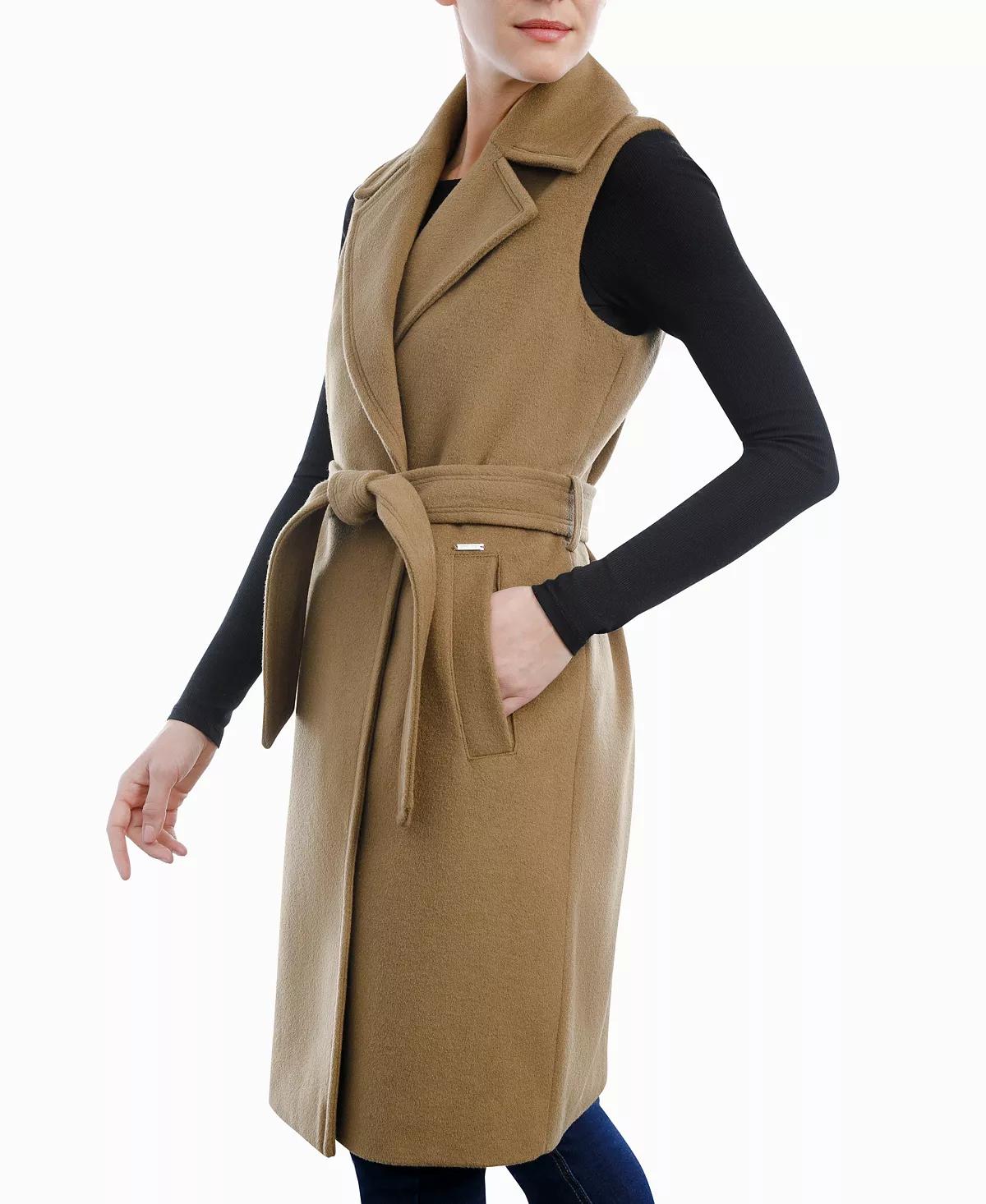 Michael Kors Women's Double-Face Belted Vest - Image 3