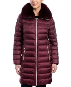 Michael Kors Women's Faux-Fur-Collar Down Puffer Coat