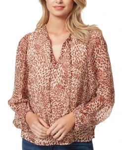 Jessica Simpson Women's Ruby Printed Balloon-Sleeve Boho Top