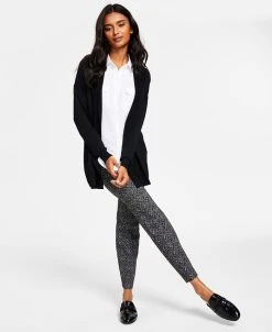 Alfani Women's Cardigan, Shirt & Jacquard Skinny Pants, Created For Macy's