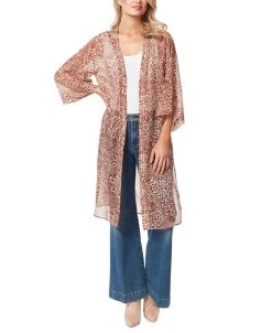 Jessica Simpson Women's Tina Printed Open-Front Duster