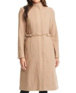 Vince Camuto Women's Chain Belted Maxi Coat