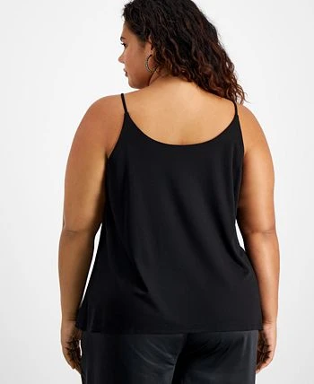 Bar III Plus Size Embellished Drape-Neck Camisole Top, Created For Macy's - Image 2