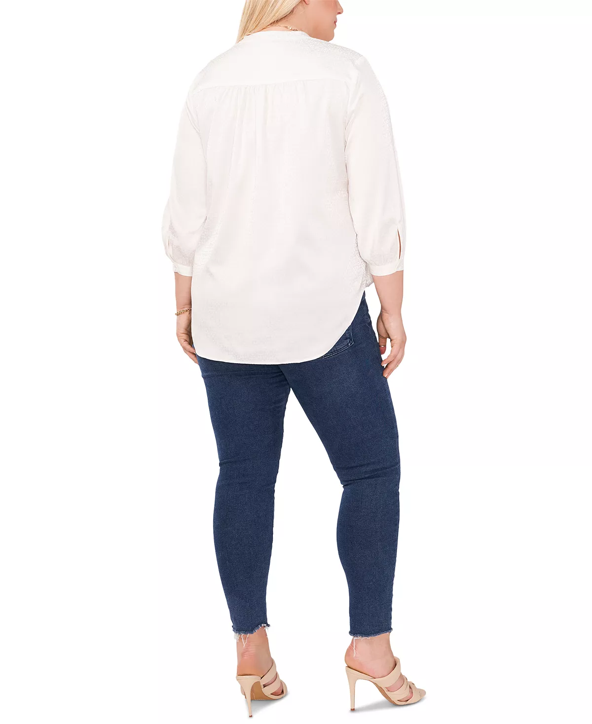 Vince Camuto Plus Size Jacquard Patterned Blouse - Image 5