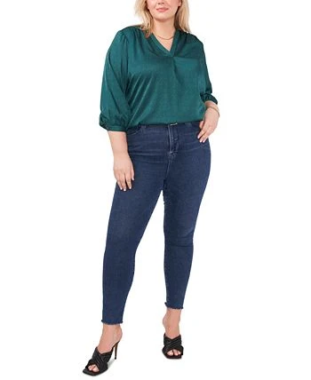 Vince Camuto Plus Size Jacquard Patterned Blouse - Image 3