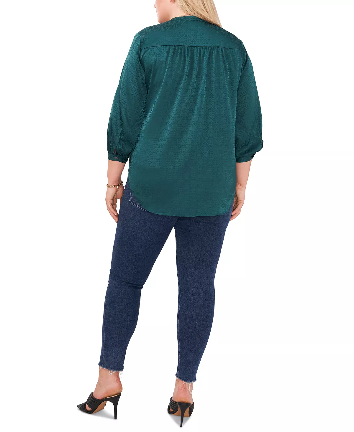 Vince Camuto Plus Size Jacquard Patterned Blouse - Image 4