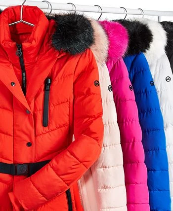 Michael Kors Women's Faux-Fur-Trim Hooded Puffer Coat, Created For Macy's - Image 5