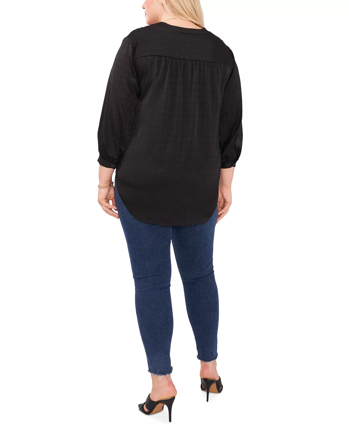 Vince Camuto Plus Size Jacquard Patterned Blouse - Image 7