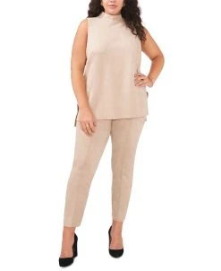 Vince Camuto Plus Size Sleeveless Faux-Suede Top