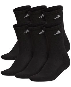 ADIDAS Women's 6-Pk. Athletic Cushioned Crew Socks