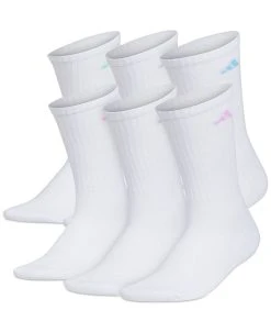 ADIDAS Women's 6-Pk. Athletic Cushioned Crew Socks