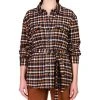 Sanctuary Women's Roadtrip Cotton Belted Check Shirt