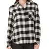 Black Tape Women's Button-Front Plaid Shirt
