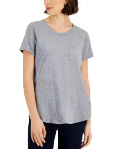 Style & Co Women's Pocket T-Shirt, Created For Macy's