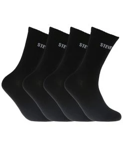 Steve Madden Women's Crew Socks Set, 4 Pairs