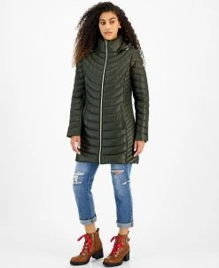Michael Kors Women's Hooded Packable Puffer Coat, Created For Macy's