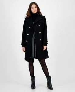 Michael Kors Women's Double-Breasted Peacoat Coat, Created For Macy's