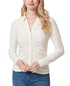 Jessica Simpson Women's Wren Collared Button-Up Top
