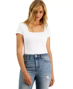 And Now This Women's Square-Neck Short-Sleeve Bodysuit