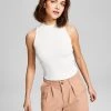 And Now This Women's Sleeveless Mock-Neck Ottoman Top