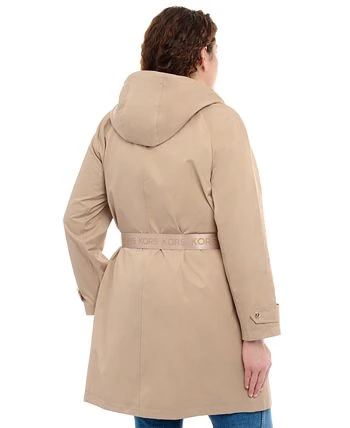 Michael Kors Women's Plus Size Belted Hooded Trench Coat - Image 2
