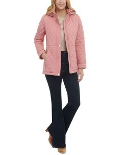Michael Kors Women's Petite Quilted Hooded Anorak Coat