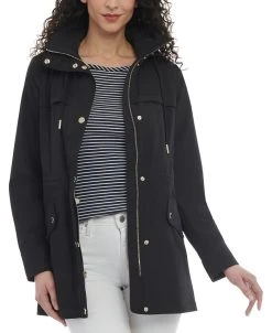 Michael Kors Women's Petite Hooded Anorak Coat