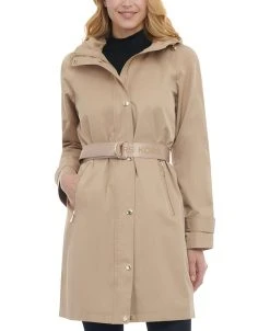Michael Kors Women's Belted Hooded Trench Coat