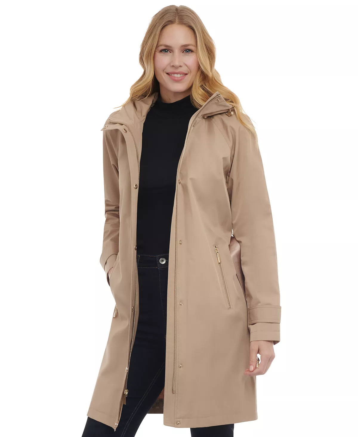 Michael Kors Women's Belted Hooded Trench Coat - Image 3