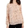 Anne Klein Women's Printed Double-Layer Blouse