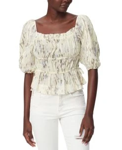 Sam Edelman Women's Square-Neck Puff-Sleeve Blouse