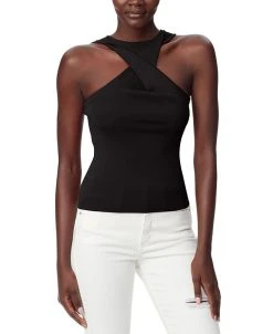 Sam Edelman Women's Cross-Neck Sleeveless Halter Top