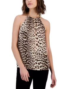 INC International Concepts Women's Chain-Trim Halter Top, Created For Macy's