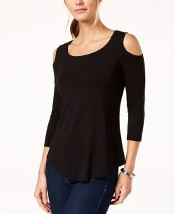 JM Collection D-Shoulder 3/4-Sleeve Top, Created For Macy's